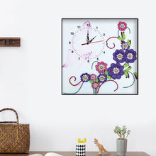 Load image into Gallery viewer, DIY Part Special Shaped Diamond Clock 5D Mosaic Painting Kit (Ivy DZ613)