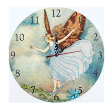 Load image into Gallery viewer, DIY Part Special Shaped Diamond Clock 5D Mosaic Painting Kit (Angel DZ615)
