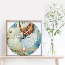 Load image into Gallery viewer, DIY Part Special Shaped Diamond Clock 5D Mosaic Painting Kit (Angel DZ615)