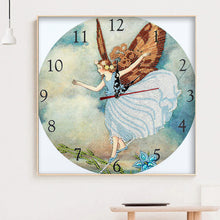Load image into Gallery viewer, DIY Part Special Shaped Diamond Clock 5D Mosaic Painting Kit (Angel DZ615)