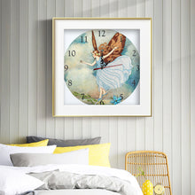 Load image into Gallery viewer, DIY Part Special Shaped Diamond Clock 5D Mosaic Painting Kit (Angel DZ615)