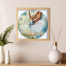 Load image into Gallery viewer, DIY Part Special Shaped Diamond Clock 5D Mosaic Painting Kit (Angel DZ615)