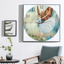 Load image into Gallery viewer, DIY Part Special Shaped Diamond Clock 5D Mosaic Painting Kit (Angel DZ615)
