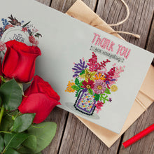 Load image into Gallery viewer, Special Shaped Diamond Greeting Card Partial Drill Holiday DIY Postcards