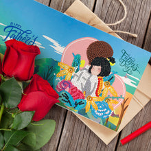 Load image into Gallery viewer, Special Shaped Diamond Greeting Card Partial Drill Holiday DIY Postcards