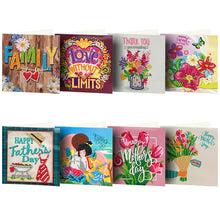 Load image into Gallery viewer, Special Shaped Diamond Greeting Card Partial Drill Holiday DIY Postcards