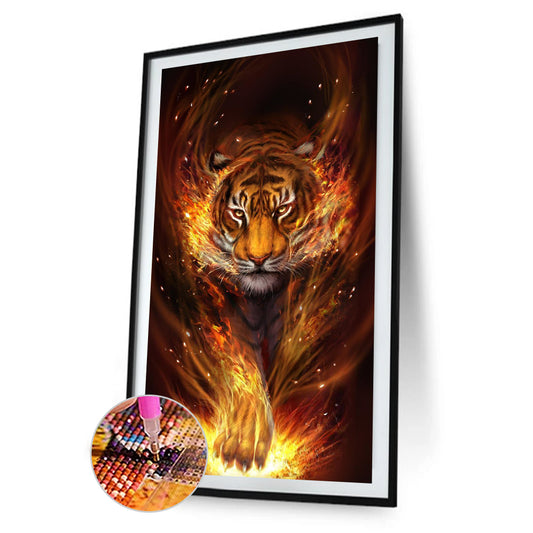 Diamond Painting - Full Round - Parrotttern Fire Tiger (40*80cm)