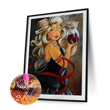 Load image into Gallery viewer, Diamond Painting - Full Round - Happiness Fat Woman (30*40cm)