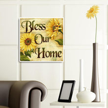 Load image into Gallery viewer, Diamond Painting - Full Round - Sunflower English bless (30*30CM)