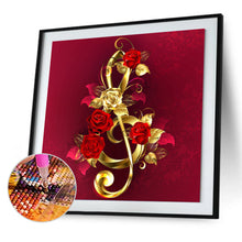 Load image into Gallery viewer, Diamond Painting - Full Round - Goldplated Rose Flower (30*30cm)