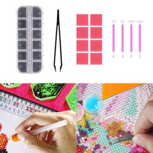 Load image into Gallery viewer, Diamond Painting Accessories Kits Roller Pen Tray Tweezer for DIY Art Craft