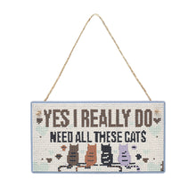 Load image into Gallery viewer, 5D DIY Letter Full Drill Hanging Diamond Painting Craft Home Decor (Cats)