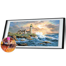 Load image into Gallery viewer, Diamond Painting - Full Square - Lighthouse House By Theart Sea (80*40cm)