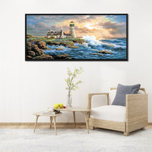 Load image into Gallery viewer, Diamond Painting - Full Square - Lighthouse House By Theart Sea (80*40cm)