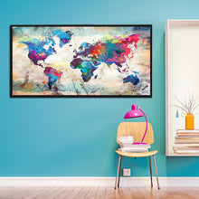 Load image into Gallery viewer, Diamond Painting - Full Square - World Map (80*40cm)
