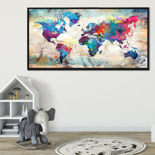 Load image into Gallery viewer, Diamond Painting - Full Square - World Map (80*40cm)