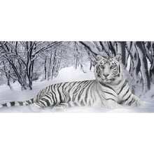 Load image into Gallery viewer, Diamond Painting - Full Square - White Tiger (90*45cm)