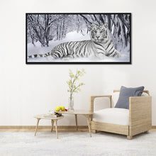 Load image into Gallery viewer, Diamond Painting - Full Square - White Tiger (90*45cm)