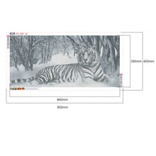 Load image into Gallery viewer, Diamond Painting - Full Square - White Tiger (90*45cm)