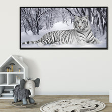 Load image into Gallery viewer, Diamond Painting - Full Square - White Tiger (90*45cm)