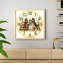 Load image into Gallery viewer, Cat Clock Mosaic Part Special Shape Diamond DIY Painting Kit Gifts (DZ652)