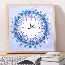 Load image into Gallery viewer, Simple Flower Clock Part Drill Special Shape Diamond DIY 5D Gifts (DZ623)