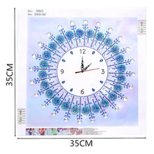 Load image into Gallery viewer, Simple Flower Clock Part Drill Special Shape Diamond DIY 5D Gifts (DZ623)