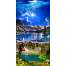 Load image into Gallery viewer, Green Hills And Green Waters 40*80CM(Canvas) Full Round Drill Diamond Painting