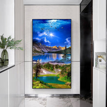 Load image into Gallery viewer, Green Hills And Green Waters 40*80CM(Canvas) Full Round Drill Diamond Painting