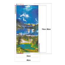 Load image into Gallery viewer, Green Hills And Green Waters 40*80CM(Canvas) Full Round Drill Diamond Painting