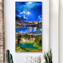 Load image into Gallery viewer, Green Hills And Green Waters 40*80CM(Canvas) Full Round Drill Diamond Painting