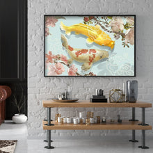 Load image into Gallery viewer, Round Diamond Painting - Full Round -  Two koi fish (40*30cm)