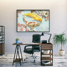 Load image into Gallery viewer, Round Diamond Painting - Full Round -  Two koi fish (40*30cm)