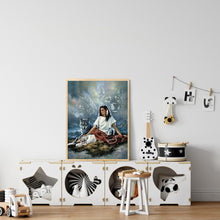 Load image into Gallery viewer, Round Diamond Painting - Full Round -  Woman and wolf (30*40cm)