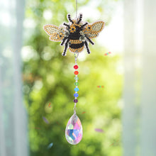 Load image into Gallery viewer, DIY 5D Mosaic Sun Catcher Jewelry Diamond Painting Window Wind Chime (Bee)