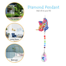 Load image into Gallery viewer, DIY 5D Mosaic Sun Catcher Diamond Painting Window Wind Chime (Butterfly)