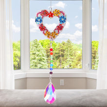 Load image into Gallery viewer, DIY 5D Mosaic Sun Catcher Jewelry Diamond Hanging Window Wind Chime (Heart)