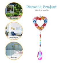 Load image into Gallery viewer, DIY 5D Mosaic Sun Catcher Jewelry Diamond Hanging Window Wind Chime (Heart)