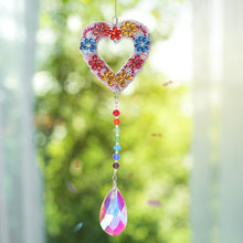 Load image into Gallery viewer, DIY 5D Mosaic Sun Catcher Jewelry Diamond Hanging Window Wind Chime (Heart)