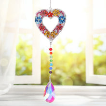 Load image into Gallery viewer, DIY 5D Mosaic Sun Catcher Jewelry Diamond Hanging Window Wind Chime (Heart)