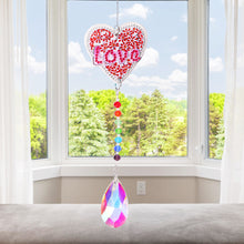 Load image into Gallery viewer, DIY 5D Mosaic Sun Catcher Jewelry Diamond Painting Window Wind Chime (Love)