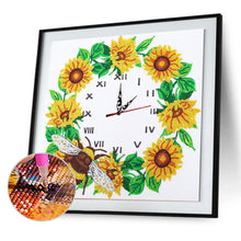 Load image into Gallery viewer, 5D Flower Diamond Clock DIY Special-shaped Partial Crystal Drill (DZ654)