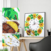 Load image into Gallery viewer, 5D Flower Diamond Clock DIY Special-shaped Partial Crystal Drill (DZ654)