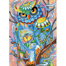 Load image into Gallery viewer, Animal Owl Luminous 40*30CM(Canvas) Beautiful Special Shaped Drill Diamond Painting