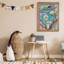 Load image into Gallery viewer, Animal Owl Luminous 40*30CM(Canvas) Beautiful Special Shaped Drill Diamond Painting