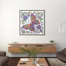 Load image into Gallery viewer, Butterfly 30*30CM(Canvas) Beautiful Special Shaped Drill Diamond Painting