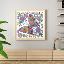 Load image into Gallery viewer, Butterfly 30*30CM(Canvas) Beautiful Special Shaped Drill Diamond Painting