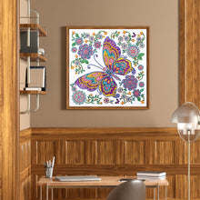 Load image into Gallery viewer, Butterfly 30*30CM(Canvas) Beautiful Special Shaped Drill Diamond Painting