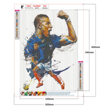 Load image into Gallery viewer, Diamond Painting - Full Round - Soccer Star Mbappe (30*40cm)