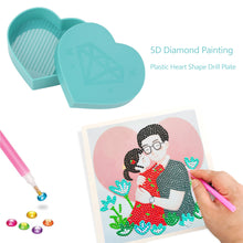 Load image into Gallery viewer, Diamond Painting Tray Plastic Heart-shape Rhinestone Drill Plate (Sky Blue)